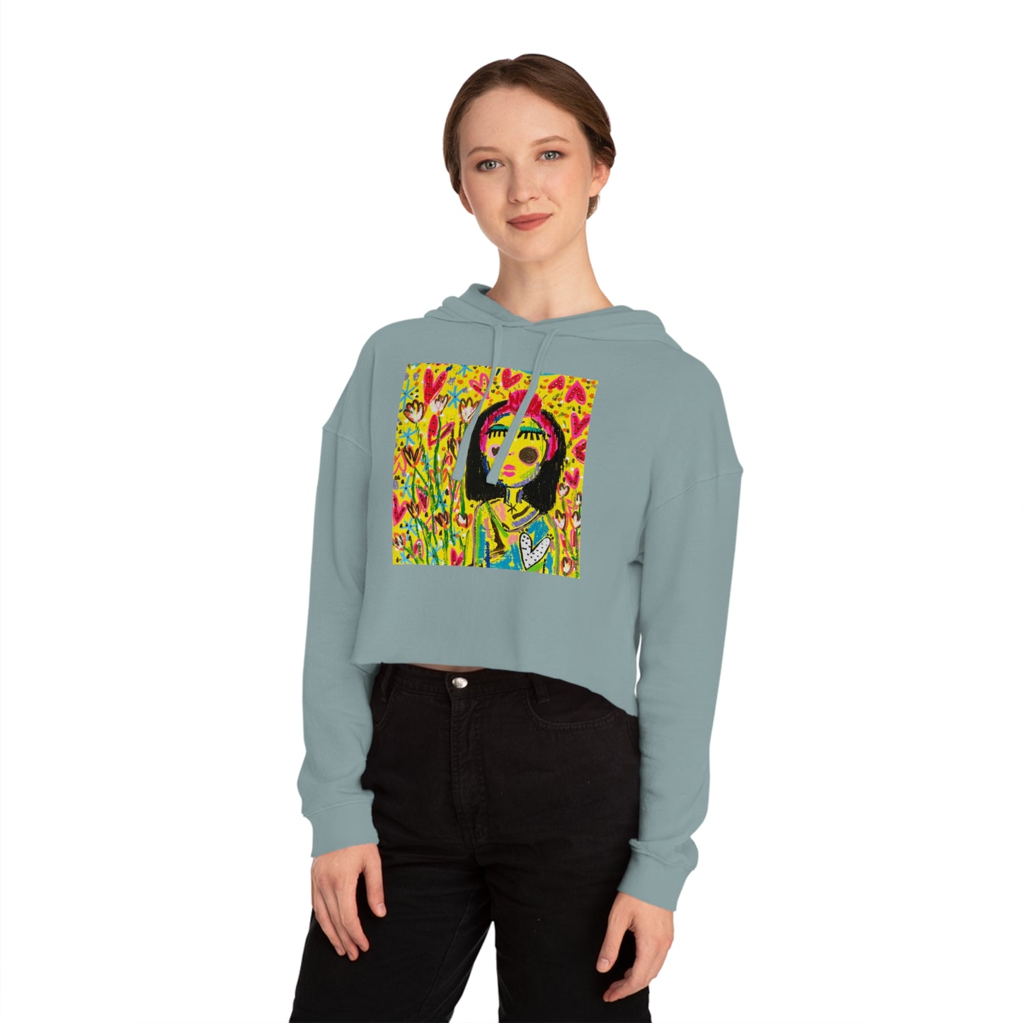 "Amanda Fest Logo" Women’s Cropped Hooded Sweatshirt