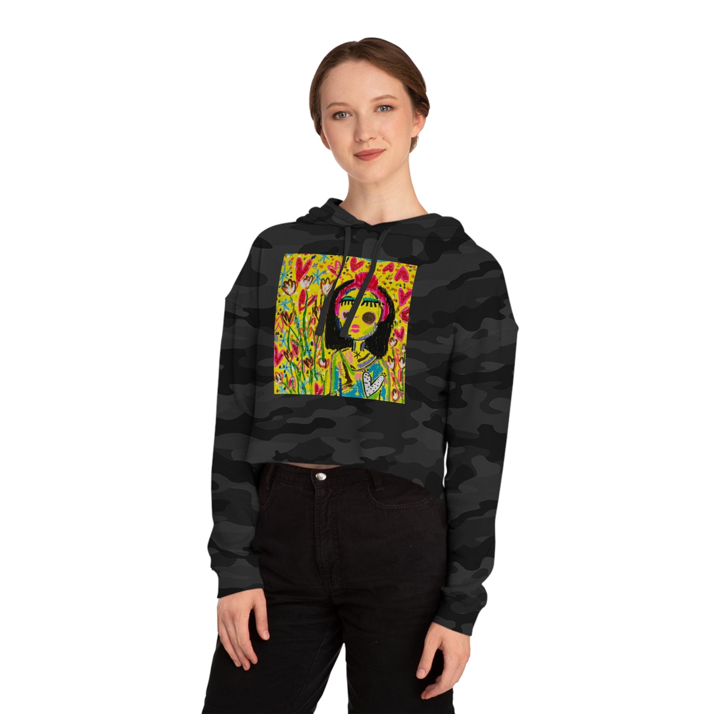 "Amanda Fest Logo" Women’s Cropped Hooded Sweatshirt