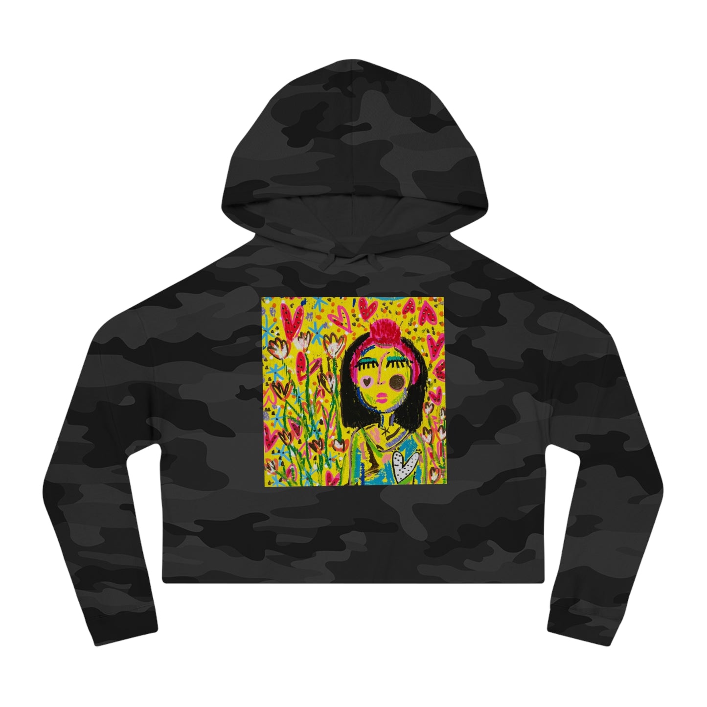 "Amanda Fest Logo" Women’s Cropped Hooded Sweatshirt