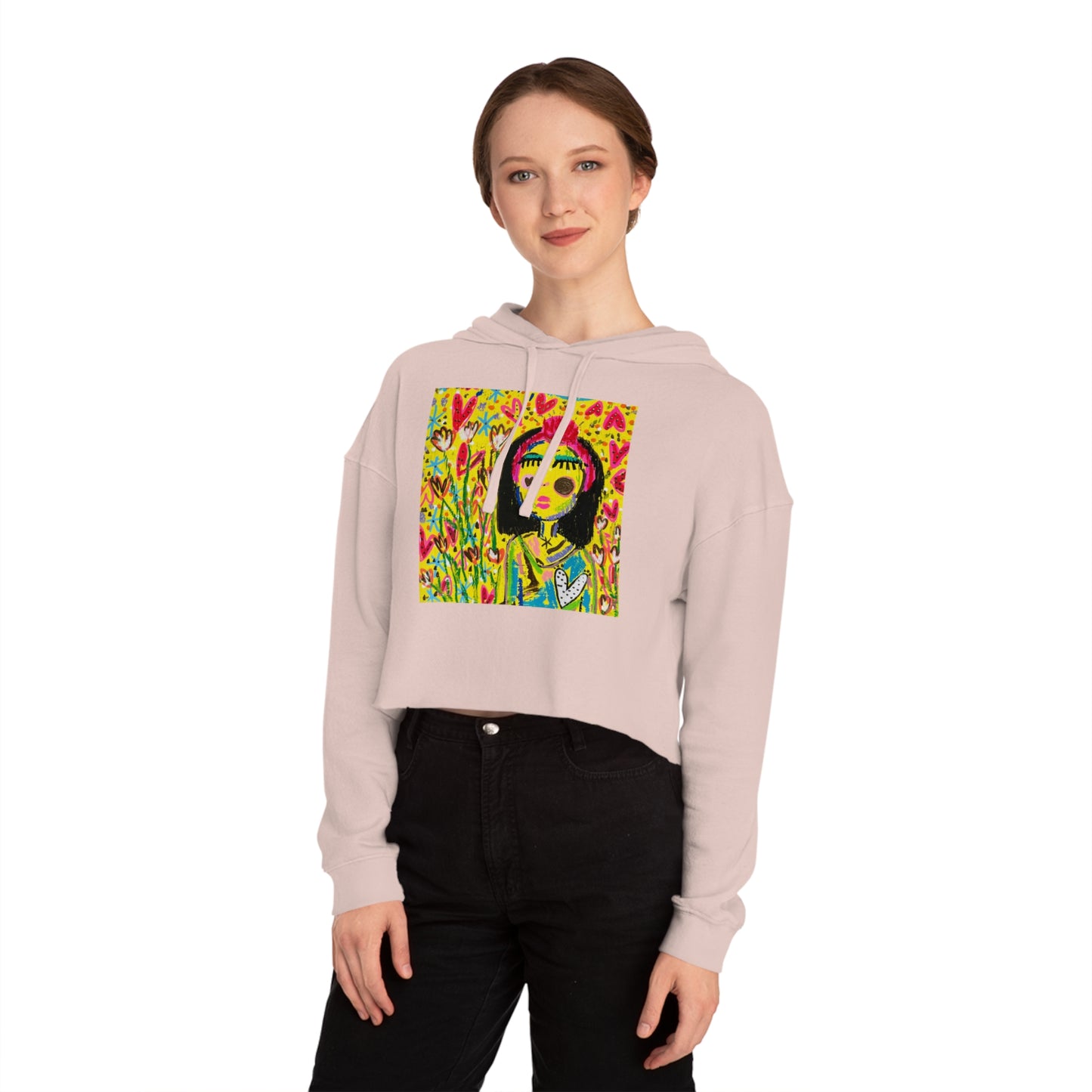 "Amanda Fest Logo" Women’s Cropped Hooded Sweatshirt