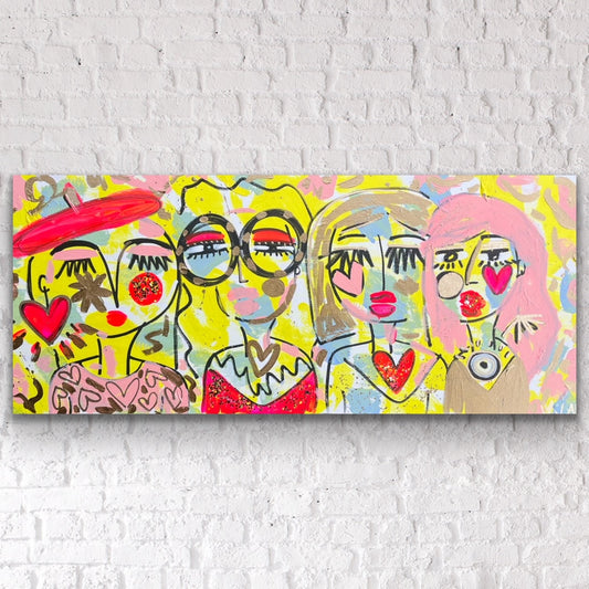 "There's No Talk Like Girl Talk" Original Painting