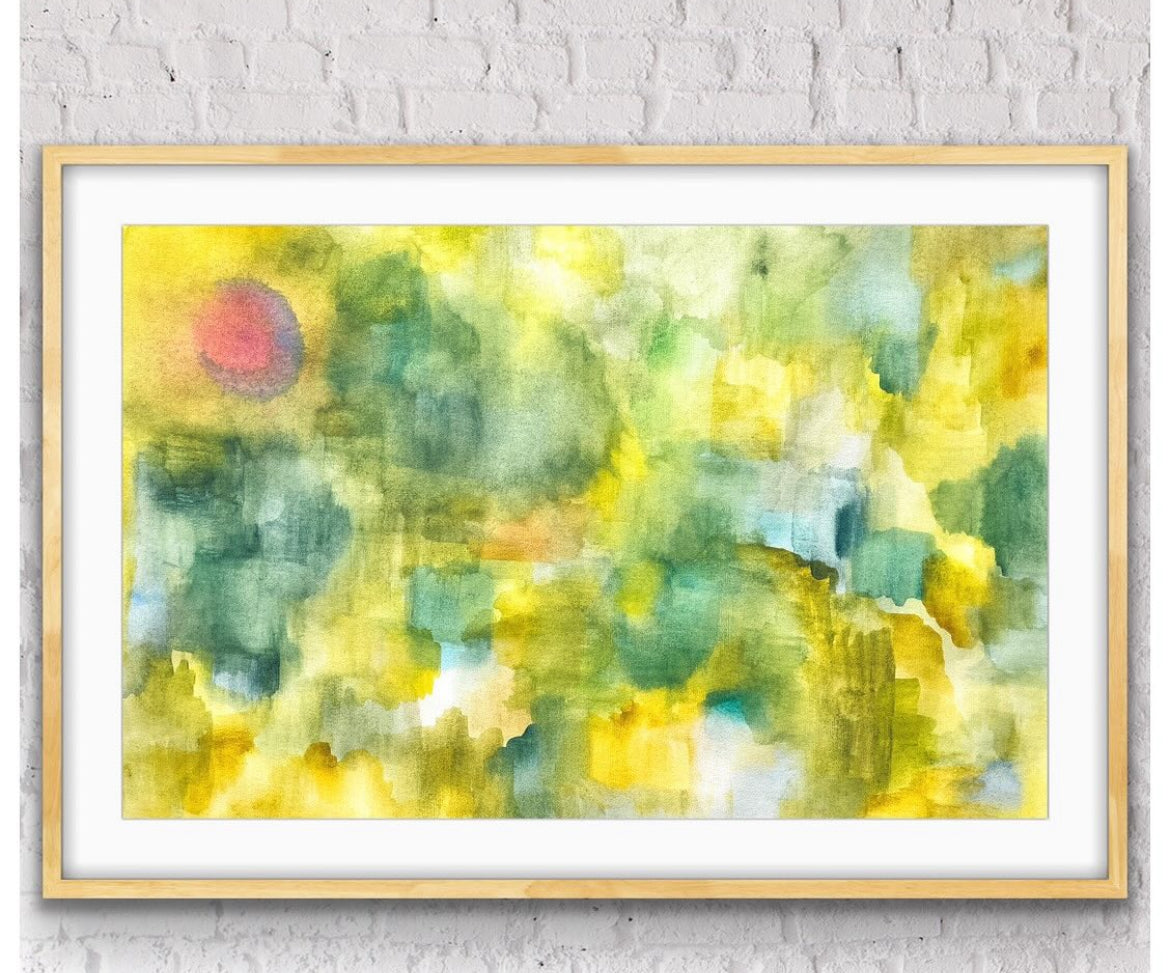 "Pineapple Sunrise" Original Watercolor on Paper