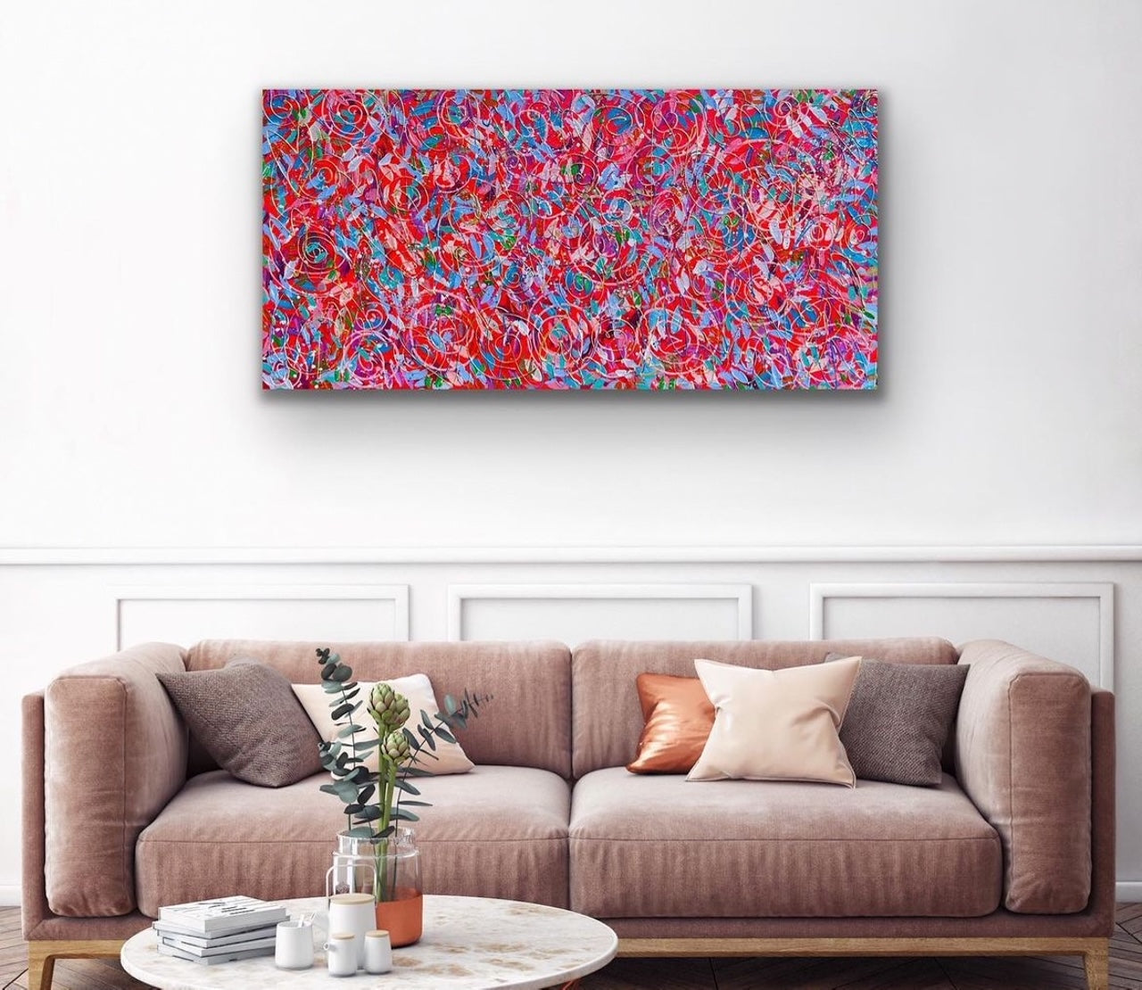 "Rebirth" Original Painting on gallery wrapped canvas with Custom Floating frame (Included)