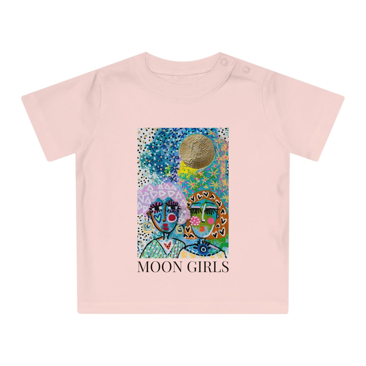 "MOON GIRLS" Girl Talk Art Baby T-Shirt