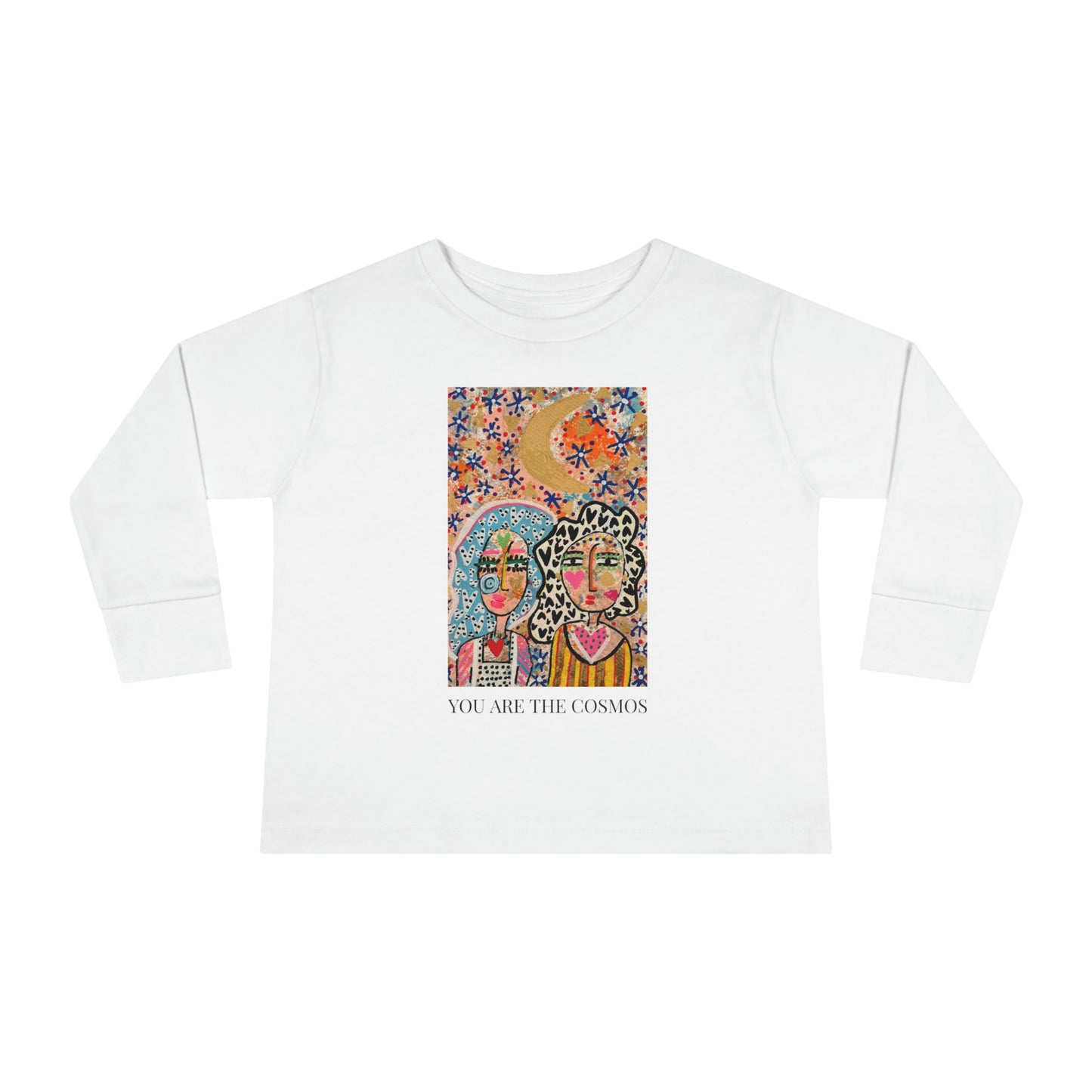 "YOU ARE THE COSMOS" GIRL TALK ART Toddler Long Sleeve Tee