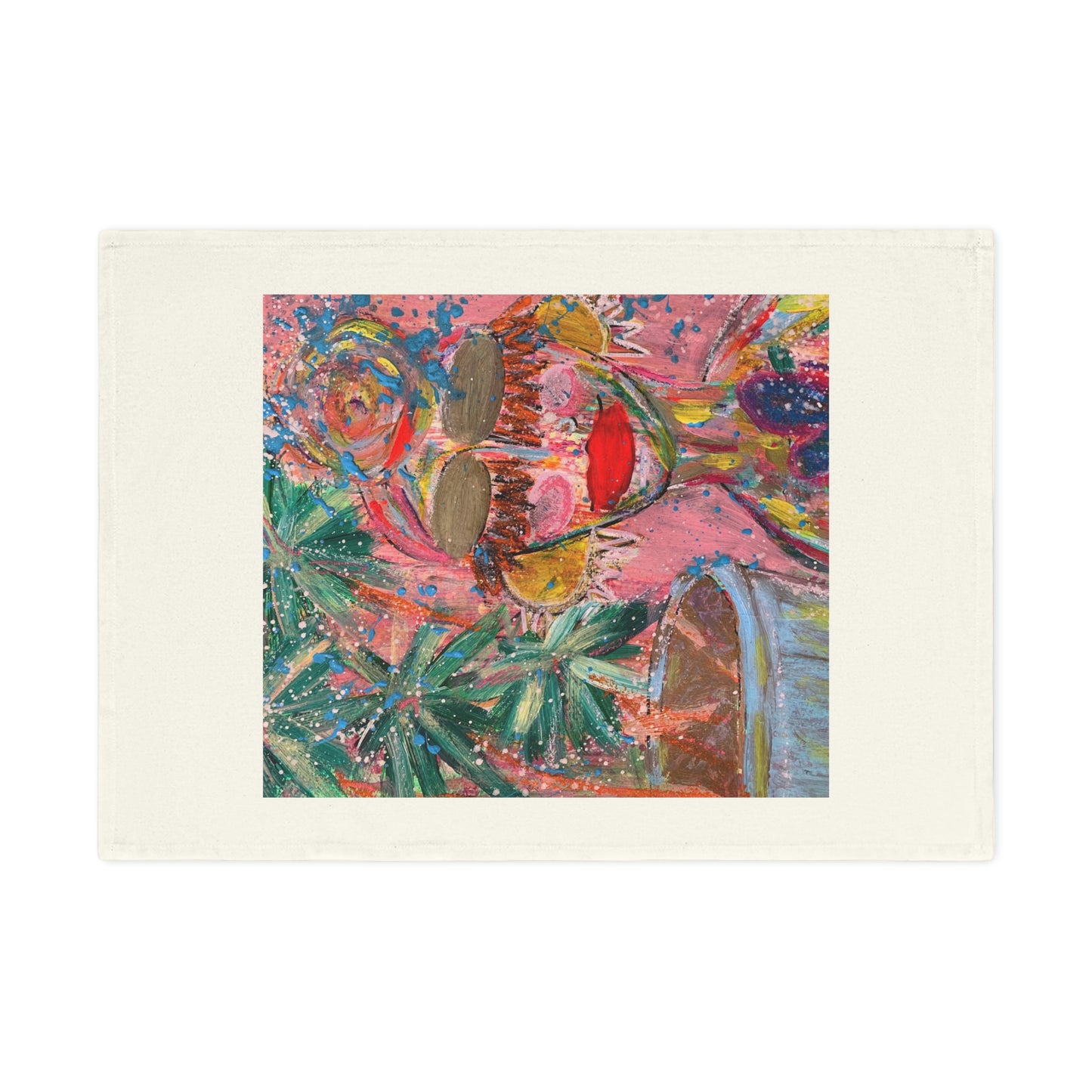 "Palm Tree Dreaming" Girl Talk Art Series Cotton Tea Towel