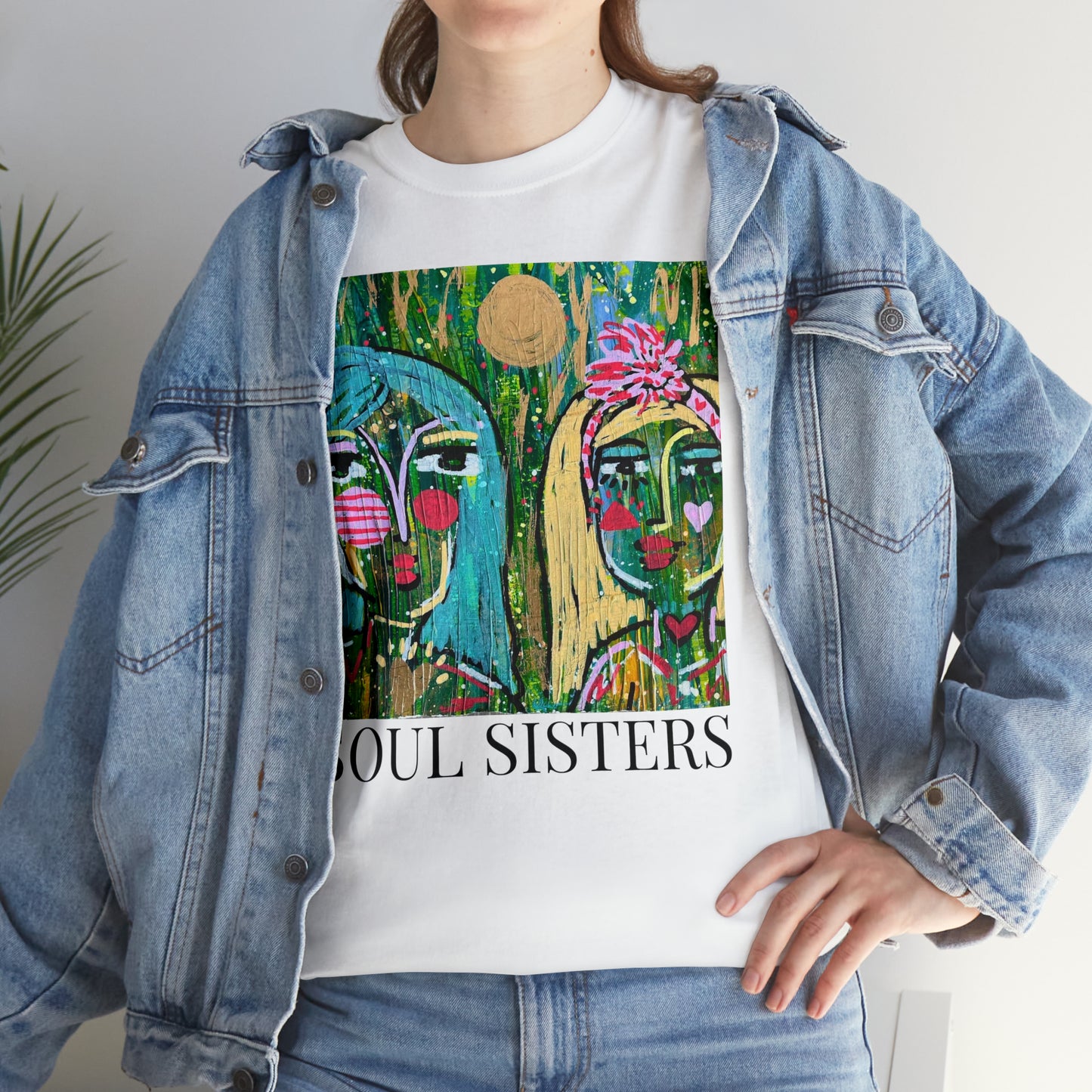 "Soul Sisters" Girl Talk Art Series Unisex Heavy Cotton Tee