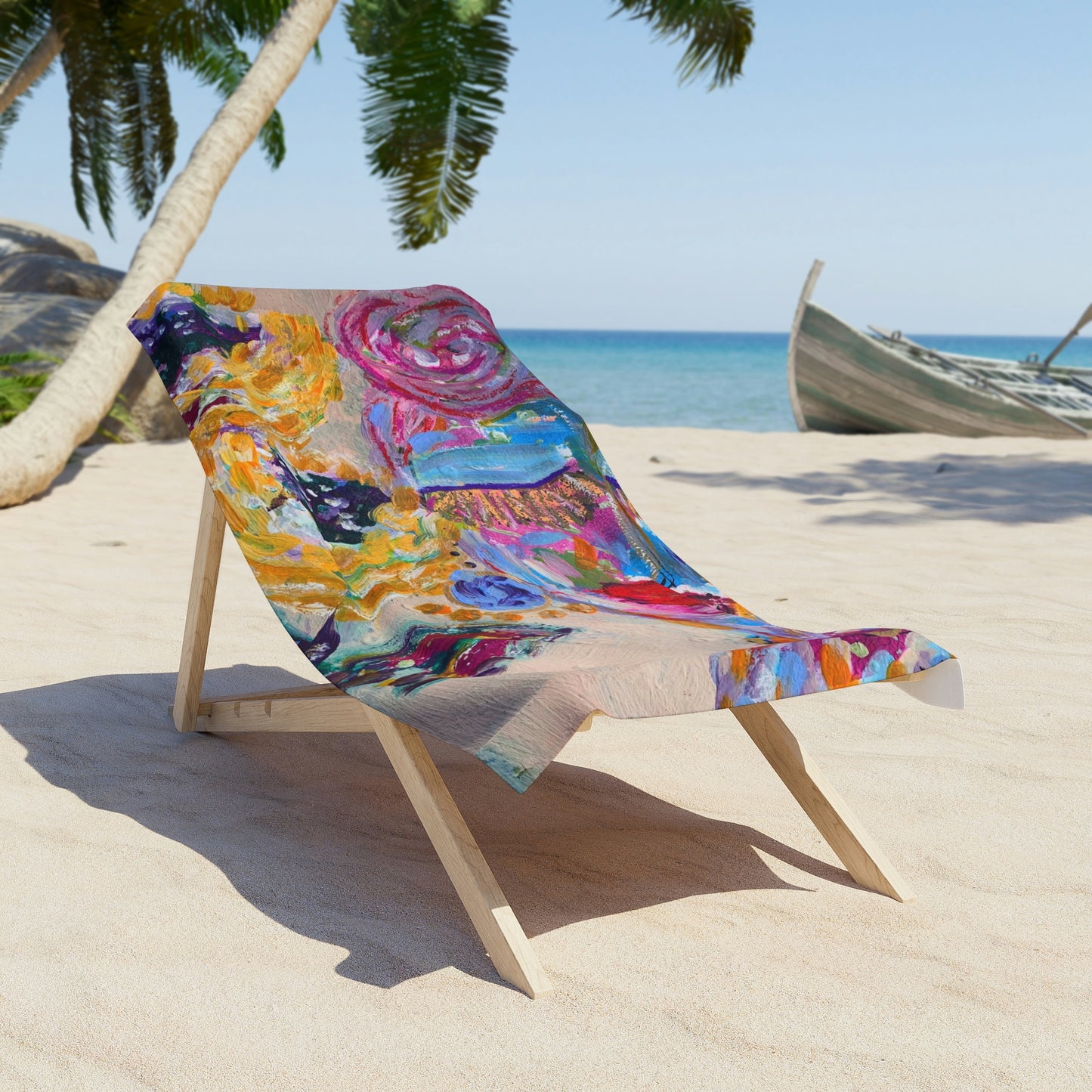 "Serene" Girl Talk Art Beach Towel