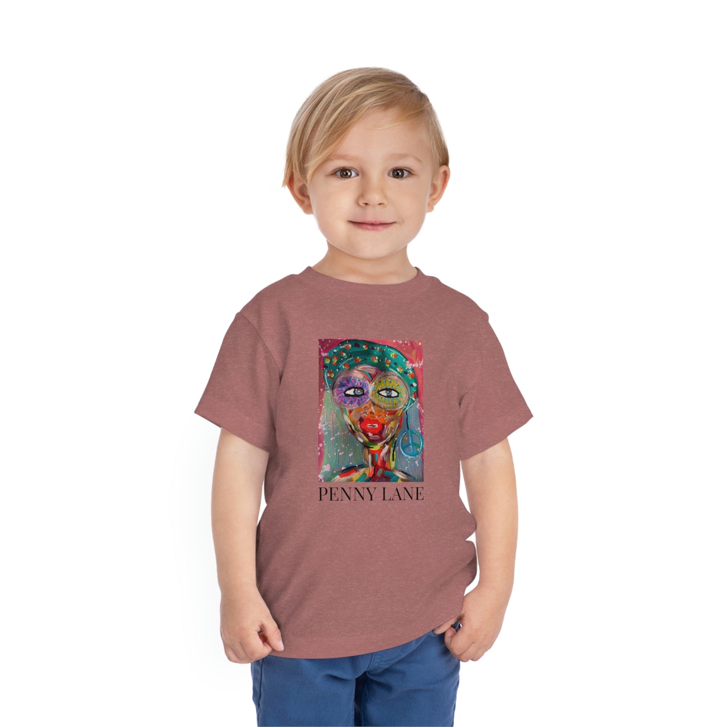 "Penny Lane" Girl Talk Art Toddler Short Sleeve Tee