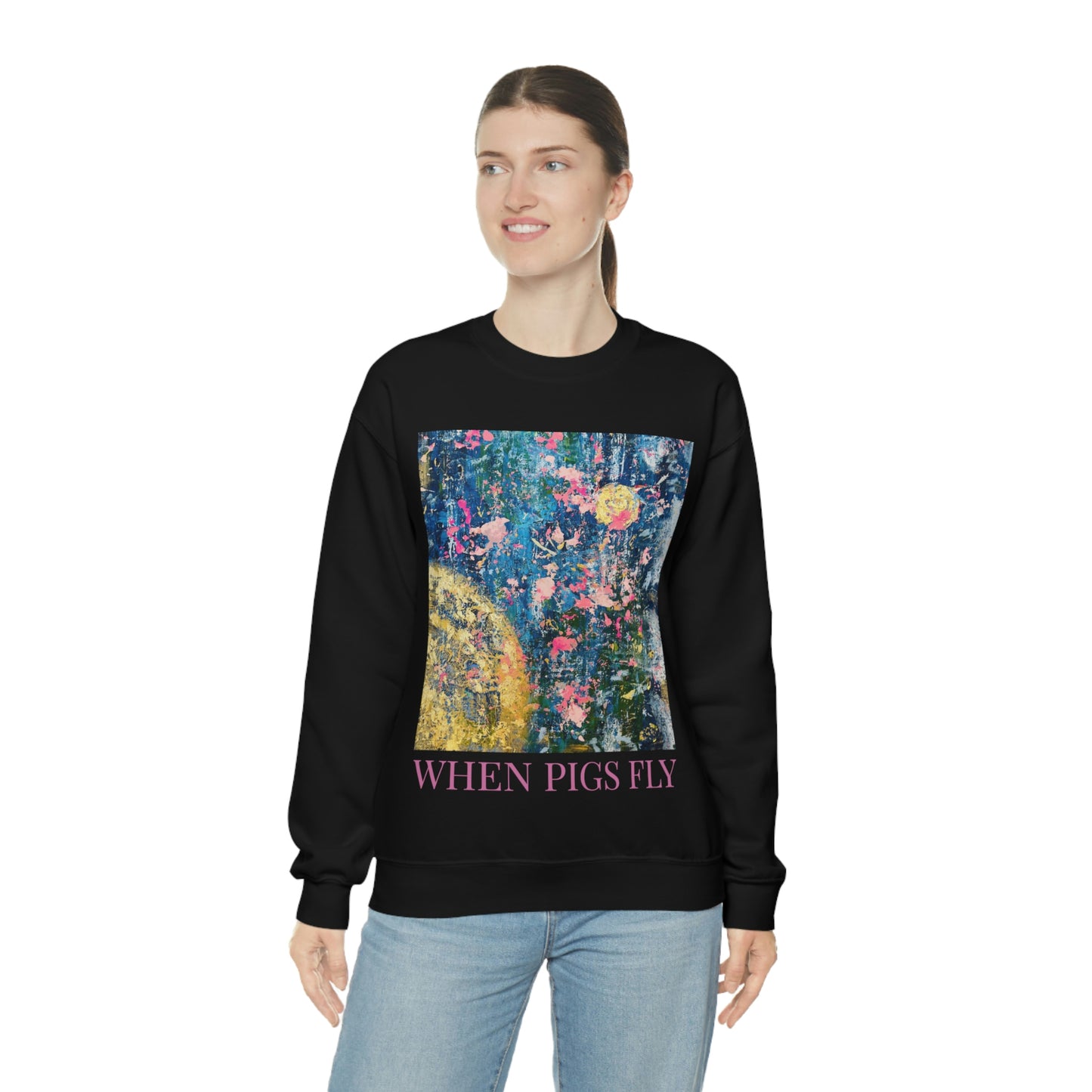 "When Pigs Fly" Unisex Heavy Blend Crewneck Sweatshirt