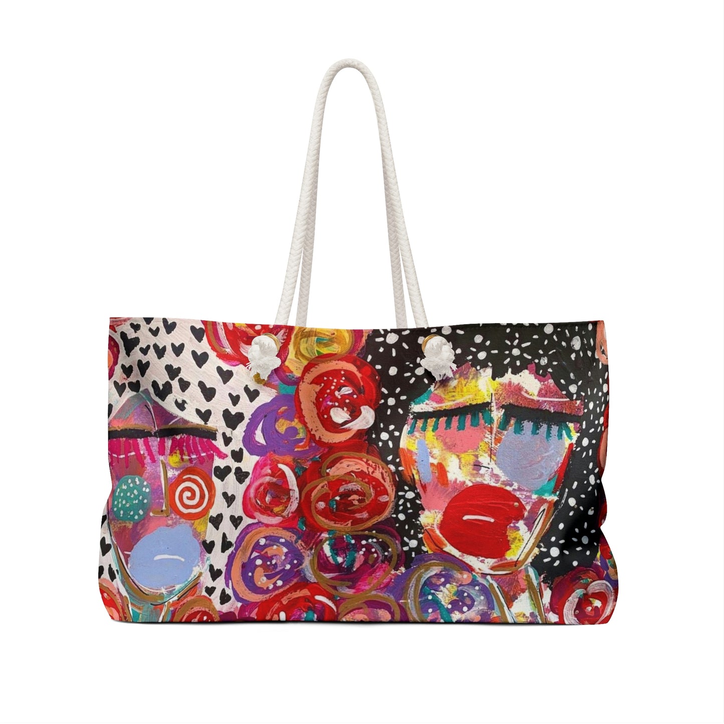 Friends + Flowers Girl Talk Art Weekender Bag