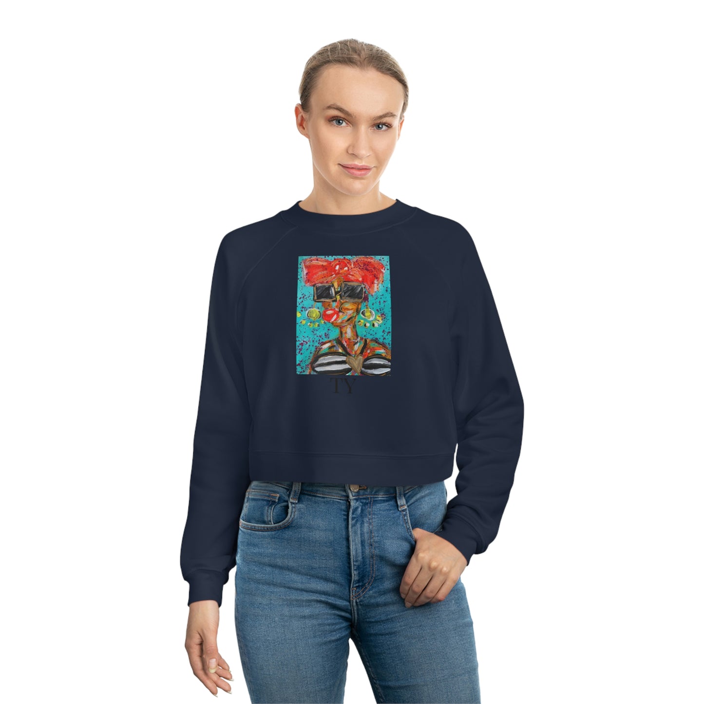 TY ORIGINAL ARTWORK Women's Cropped Fleece Pullover