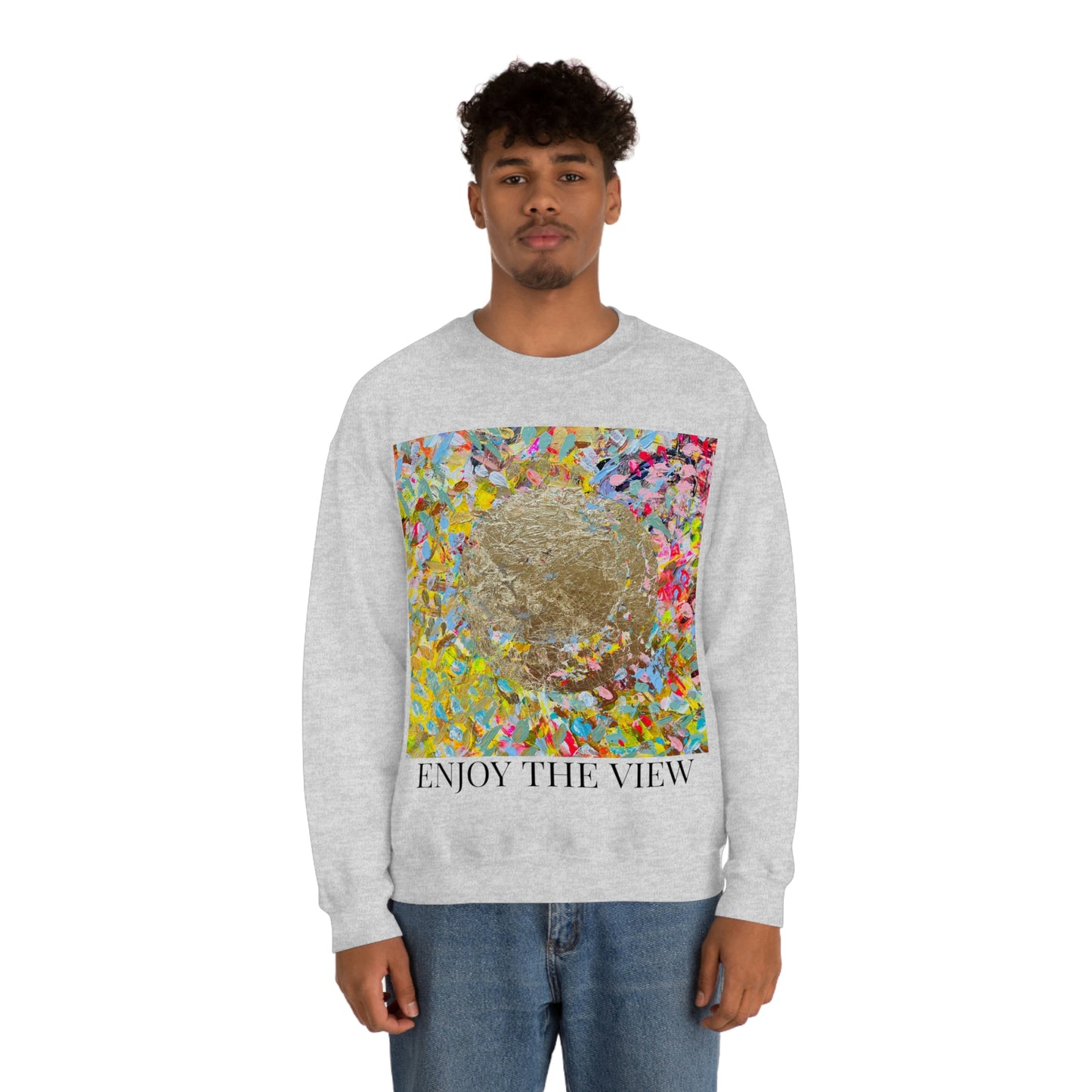 "ENJOY THE VIEW" Original Painting Unisex Heavy Blend Crewneck Sweatshirt
