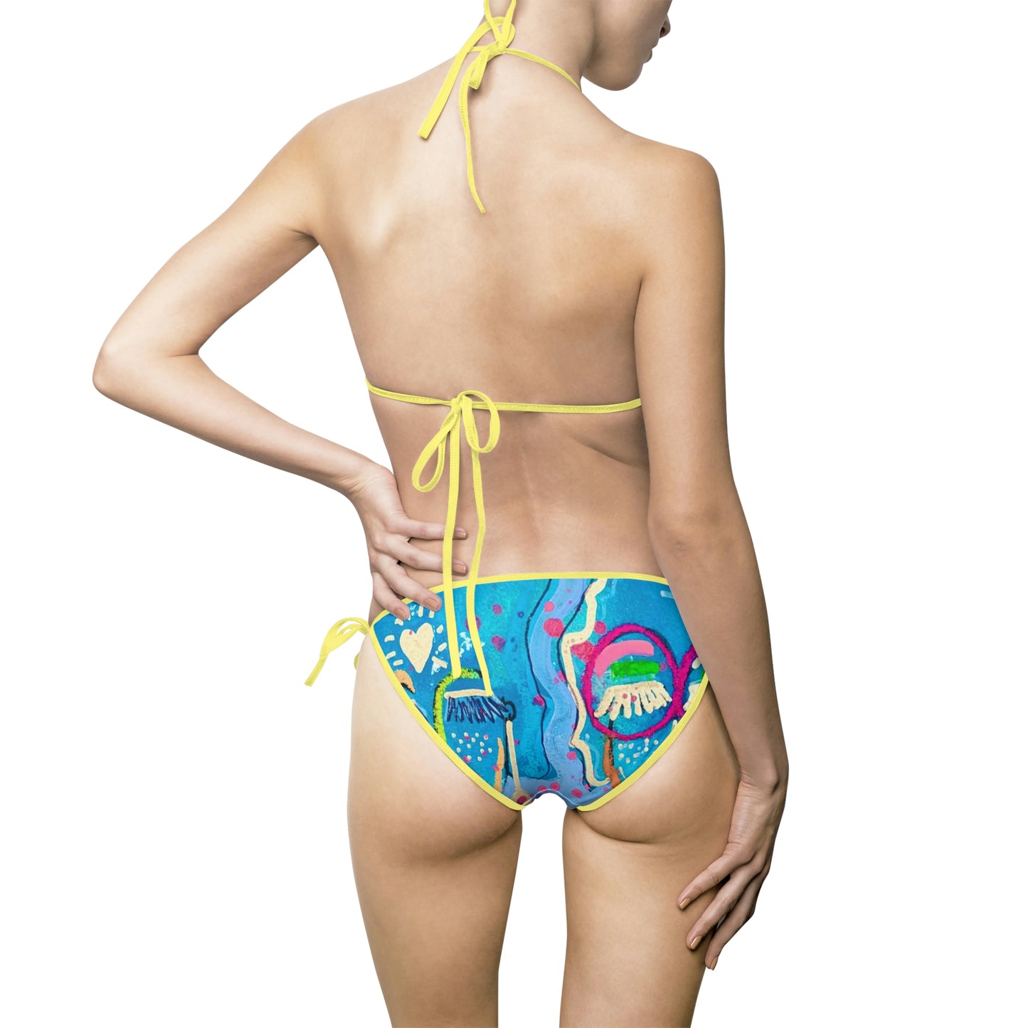 "Happy Chats" GirlTalk Art Series Women's Bikini Swimsuit