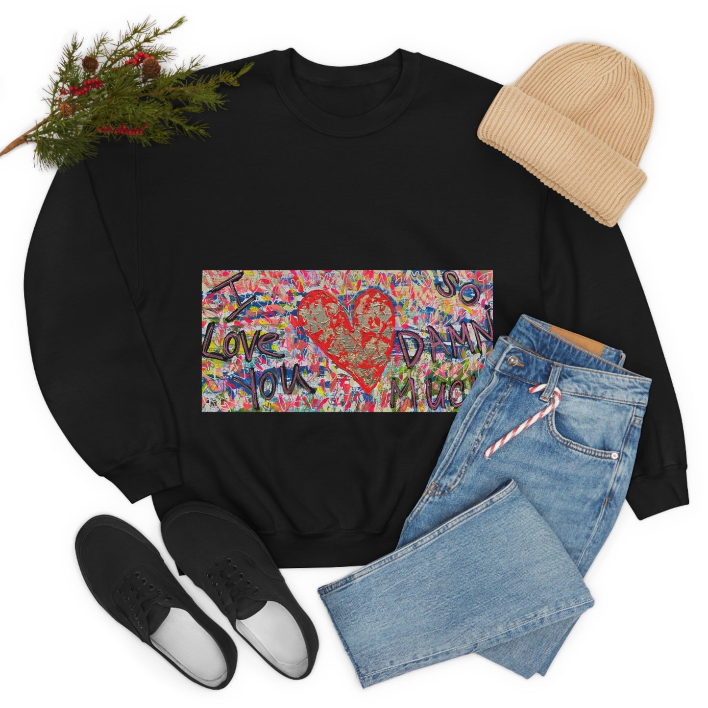 "I Love You So Damn Much" Unisex Heavy Blend Crewneck Sweatshirt