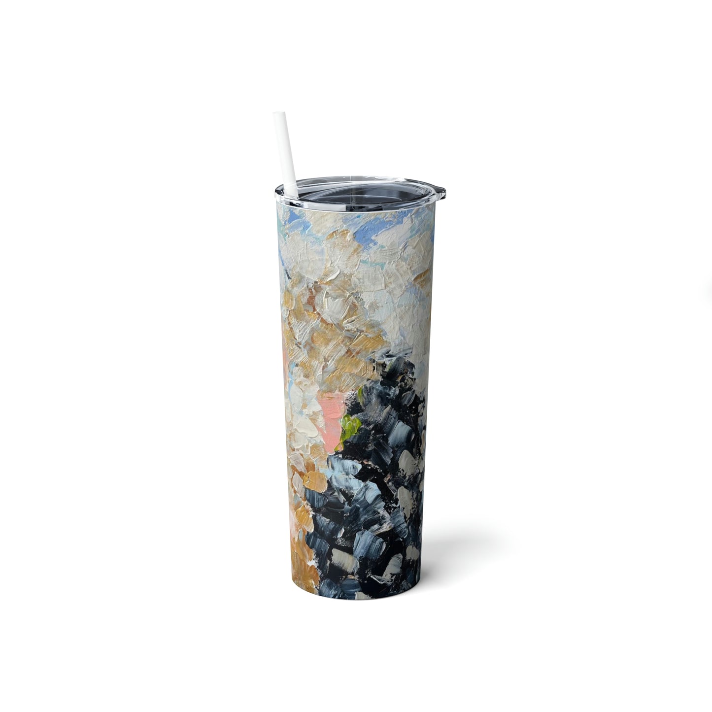 Love and Marriage Skinny Steel Tumbler with Straw