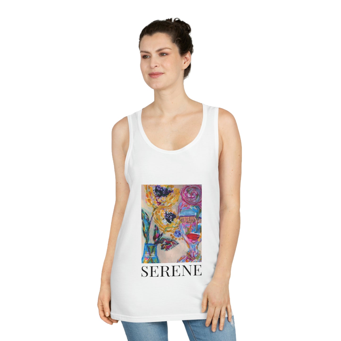 "Serene" GIRL TALK ART Unisex Softstyle Tank Top