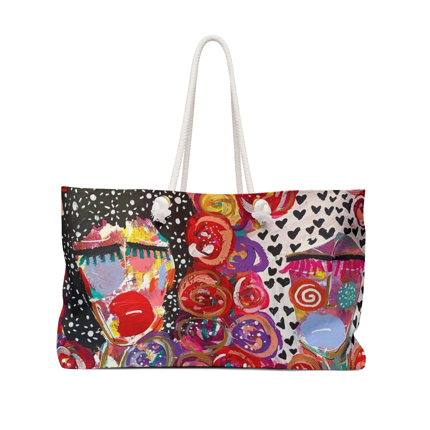 Friends + Flowers Girl Talk Art Weekender Bag